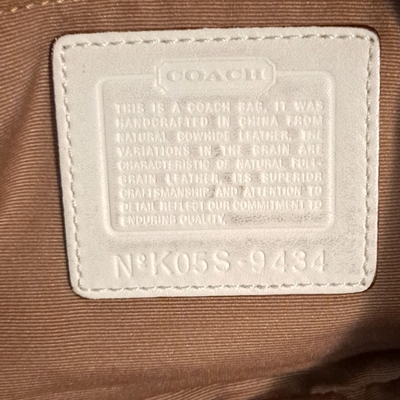 🟥🟧🟨 SALE $50 🟨🟧🟥 Coach White Leather Purse Handbag - Picture 14 of 15